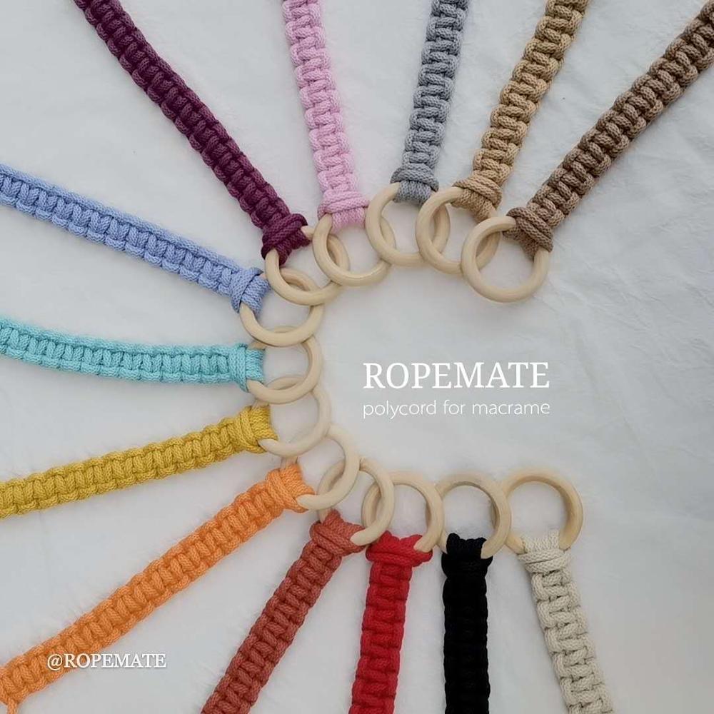 5MM BRAIDED POLYESTER CORD 165M-13 COLORS – ROPEMATE Macrame